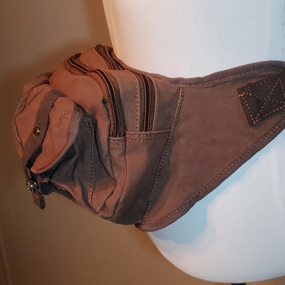 Guang Tong Brown Canvas Hiking Fanny-Pack - Picture 4 of 8